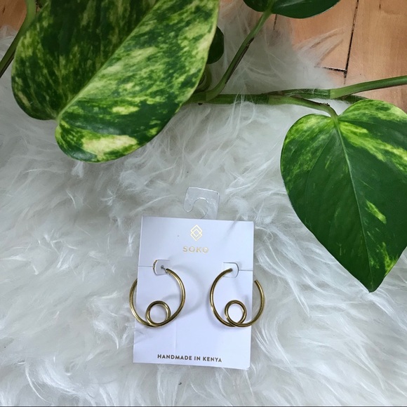 Soko Dura Drop Hoop Earrings - Picture 3 of 5